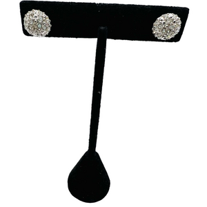 🍭4/$20 Rhinestone studded pavé dome post earrings